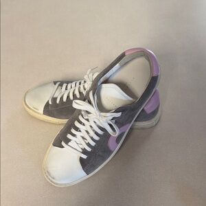 Women's Gray and Purple Sneakers